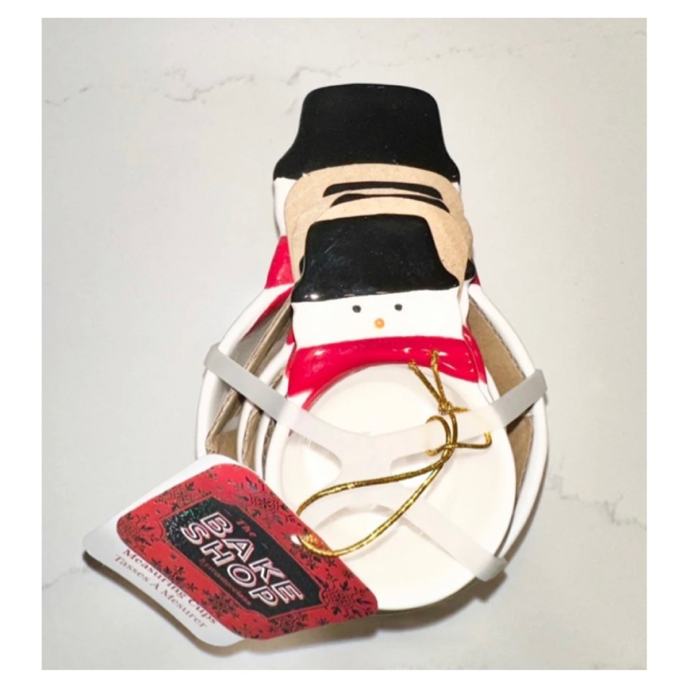NEW The Bakeshop Masterclass Snowman Measuring Cup Set Christmas Baking Decor